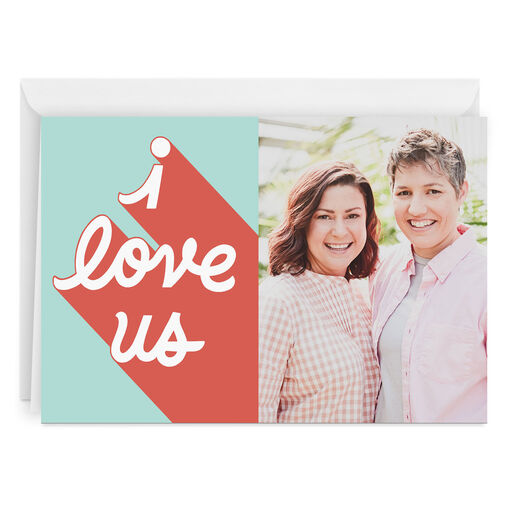 Personalized I Love Us Love Photo Card, 