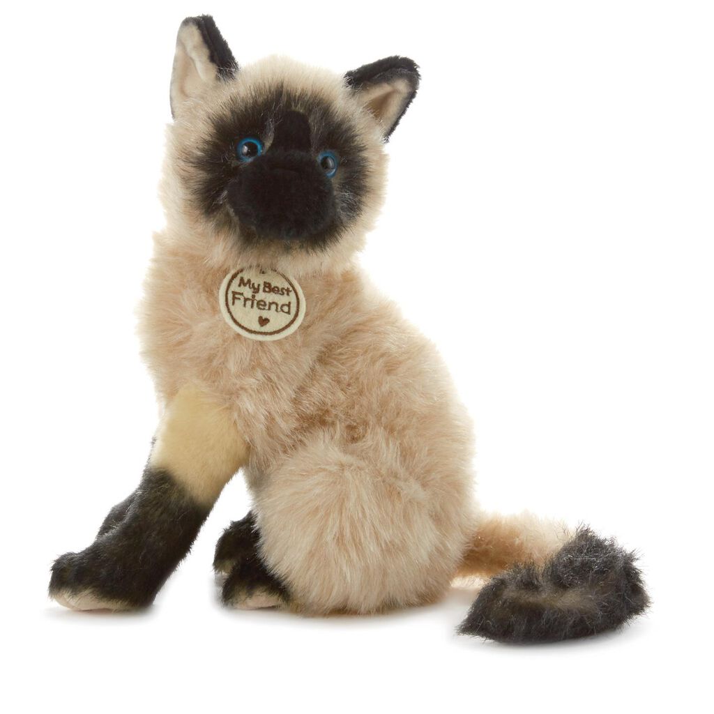 Realistic Siamese Cat Stuffed Animal