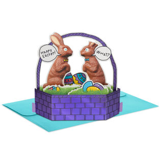 Chocolate Bunnies Funny 3D Pop-Up Easter Card