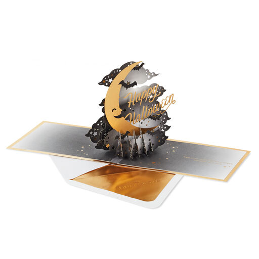 Crescent Moon 3-D Pop-Up Halloween Card, 