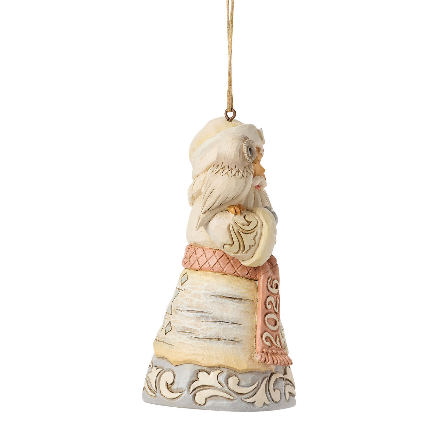 2026 Santa Holding Owl Jim Shore Statue side image number 4