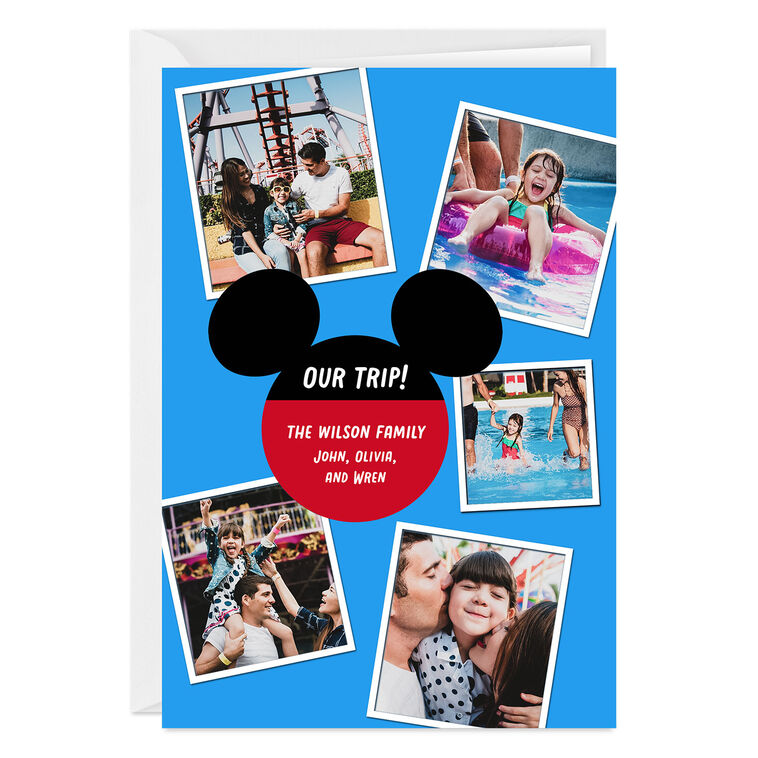 Disney Mickey Ears Photo Collage Custom Card