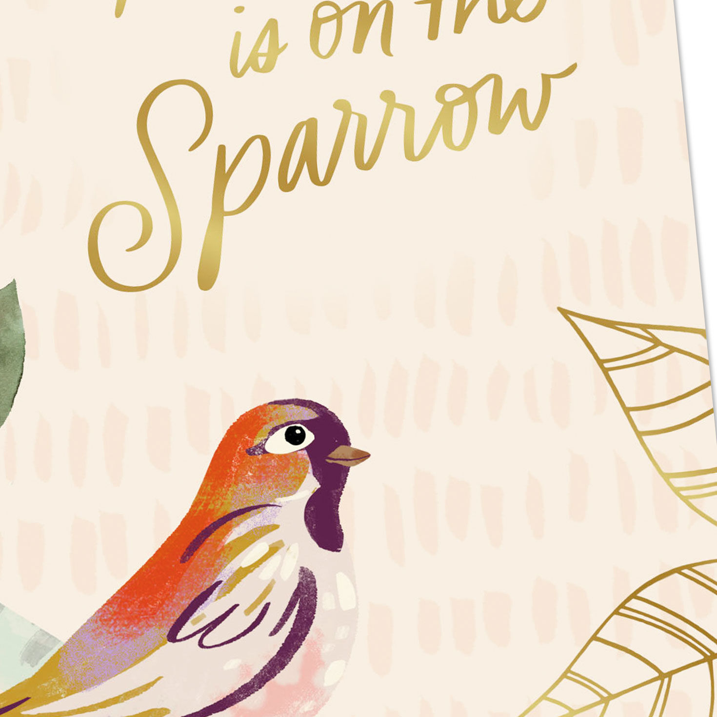 His Eye Is on the Sparrow Sympathy Card, , large image number 4