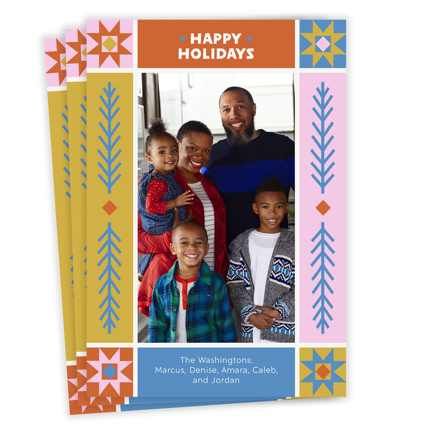 Nordic Border Flat Holiday Photo Card