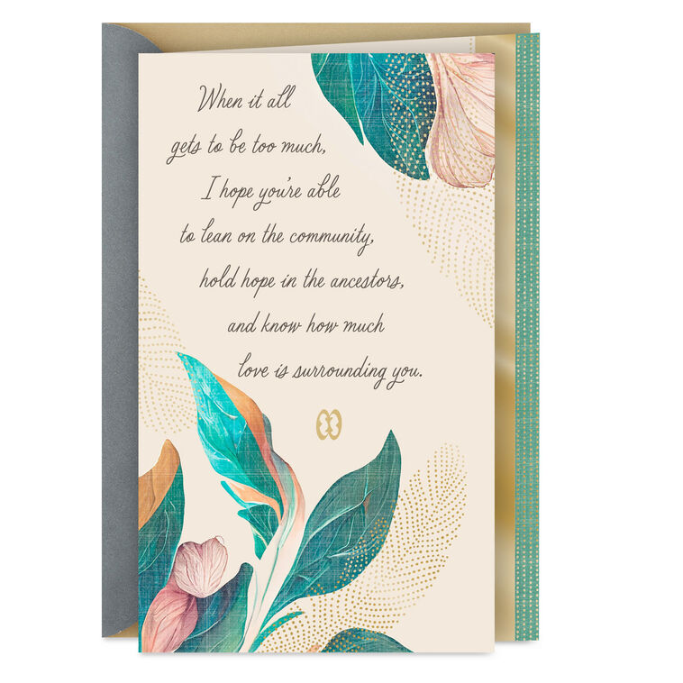 Love Is Surrounding You Nkonsonkonson Symbol Sympathy Card