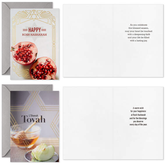 A Sweet Year Boxed Rosh Hashanah Cards Assortment, Pack of 16, , large image number 3