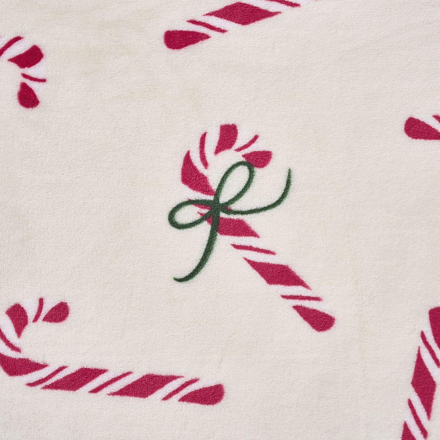 Hallmark Candycanes Plush Throw - 50x70 upclose detail image number 3