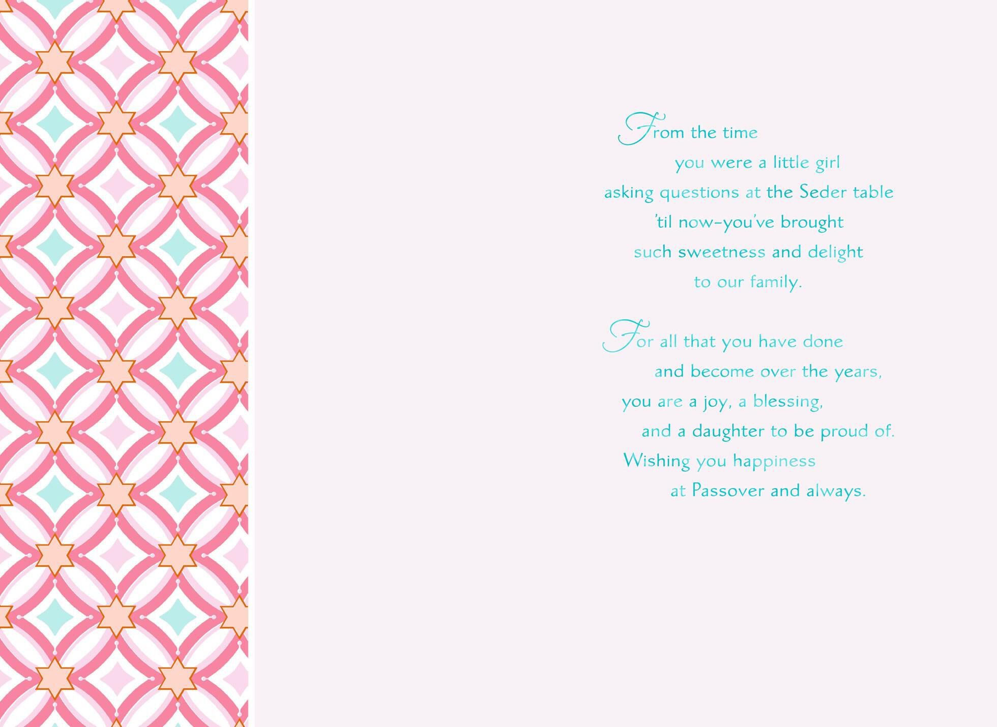 Blessed Daughter Passover Card