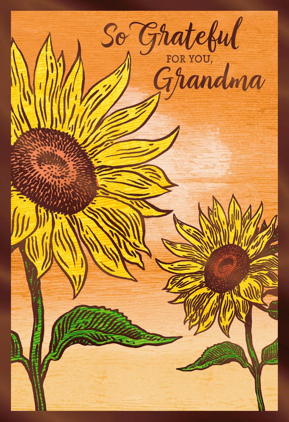 Grateful for You Thanksgiving Card for Grandma