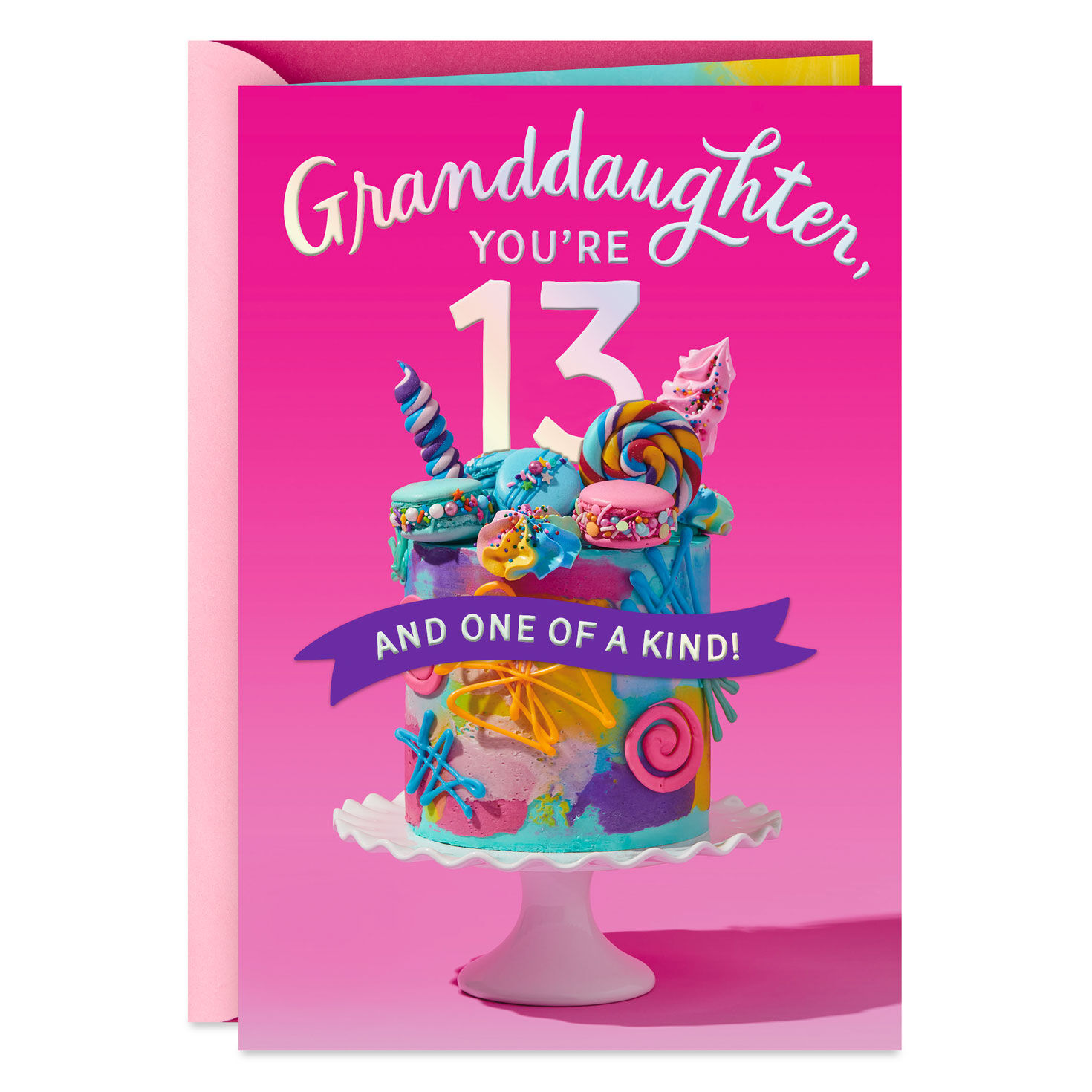 You're One of a Kind 13th Birthday Card for Granddaughter
