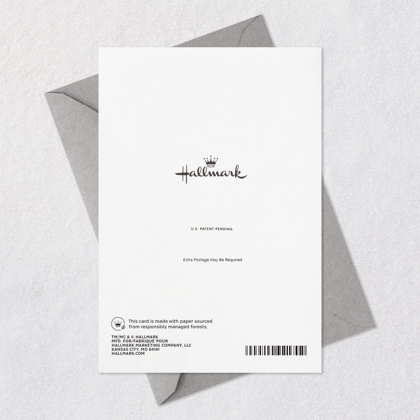 Light Blue and Gold Art Deco Blessing Anniversary Card Card Back with Envelope image number 7