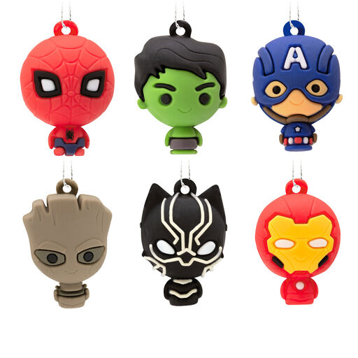 Mini Marvel Super Heroes Shatterproof Hallmark Ornaments, Set of 6, 