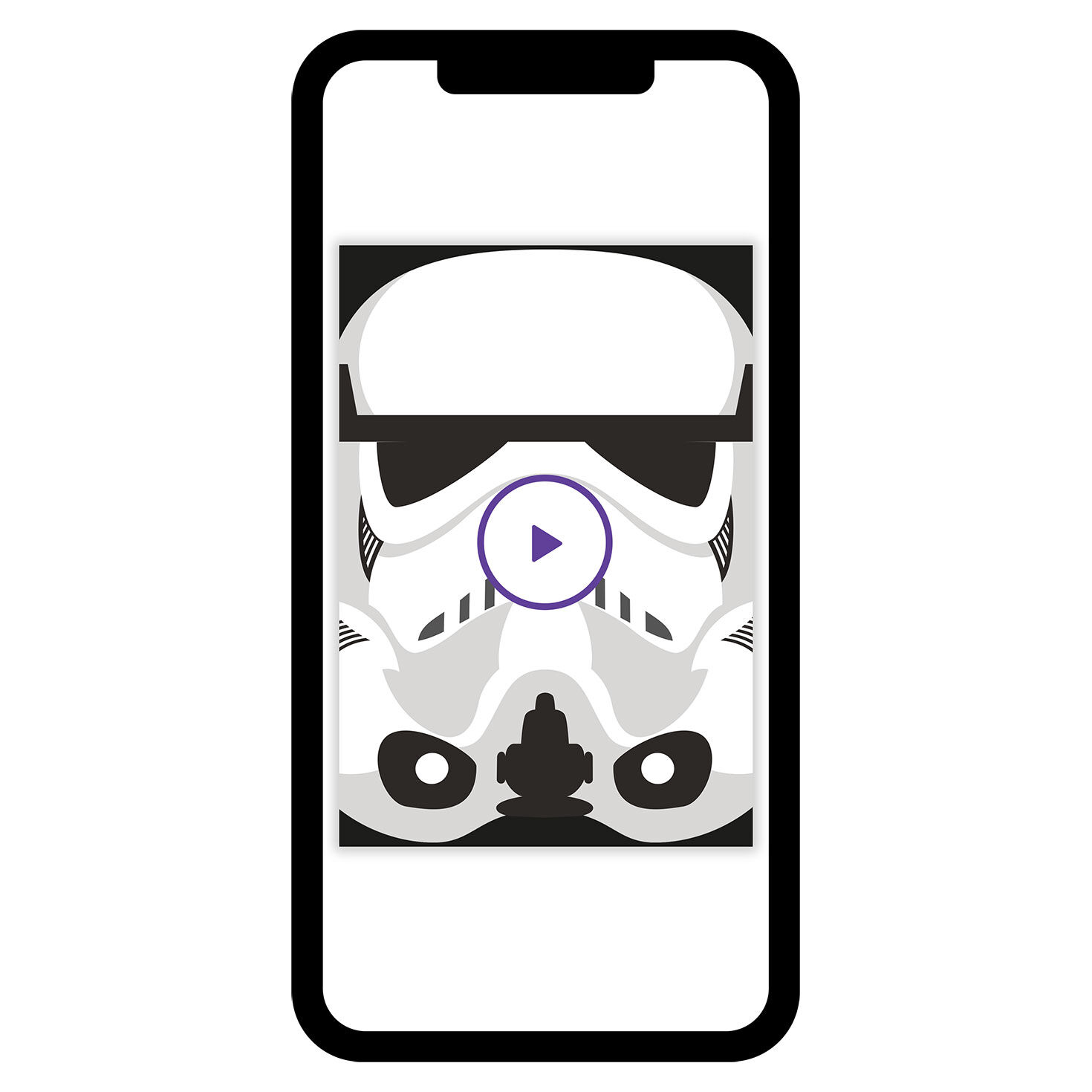 Stormtrooper Face Personalized Card phone with card front image number 7