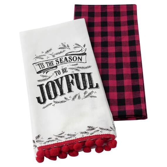 Season to be Joyful Tea Towels, Set of 2, , large image number 1