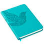 Embossed Bird Turquoise Faux Leather Notebook, , large image number 1