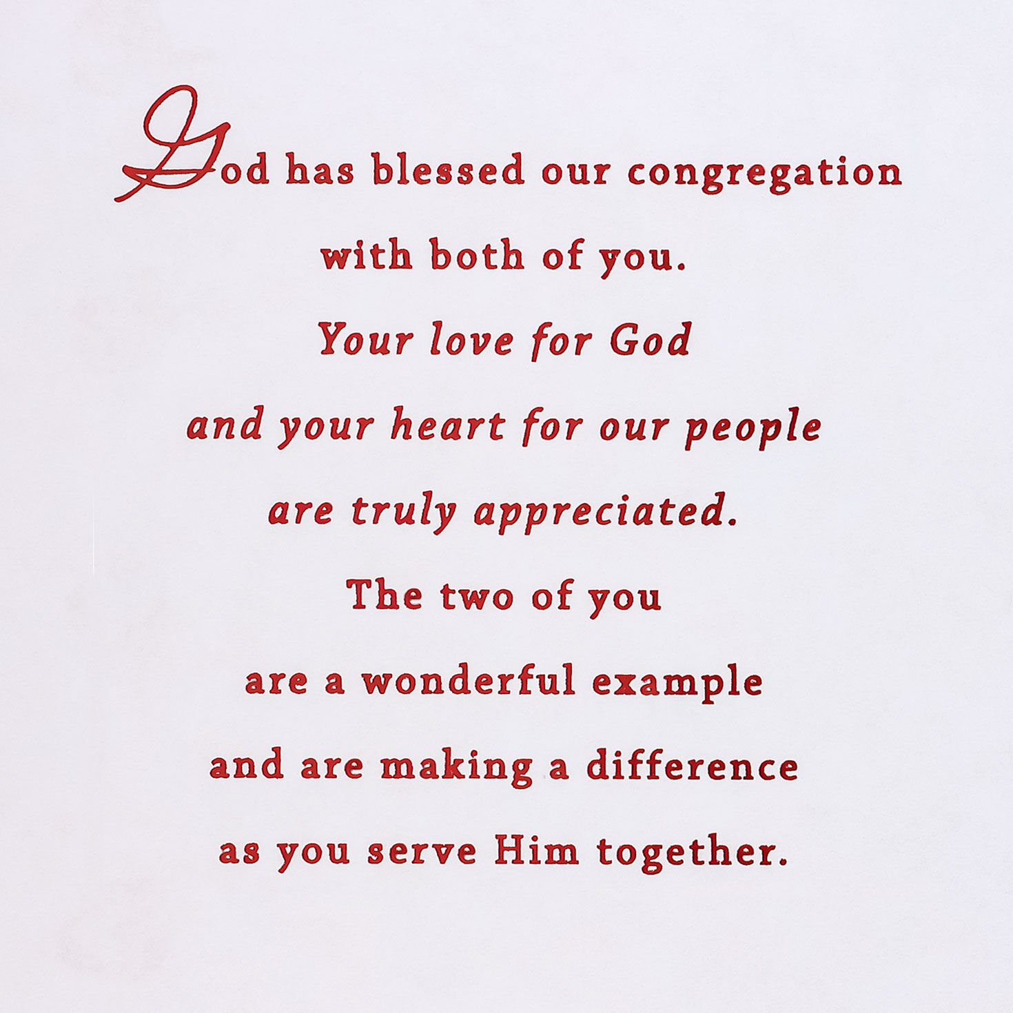 Kinkade Cottage Pastor and Wife Christmas Card Sentiment image number 2
