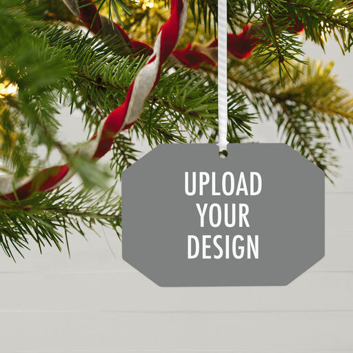 Design-Your-Own Rectangle Personalized Photo Metal Ornament, 
