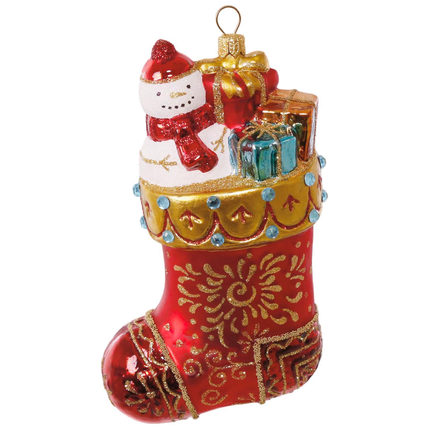 Christmas Stocking Blown Glass Ornament Specialty Ornaments