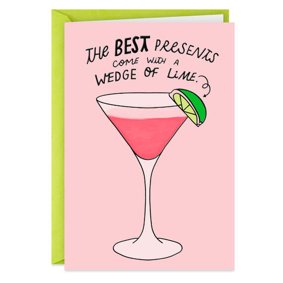 Martini With Lime Funny 21st Birthday Card