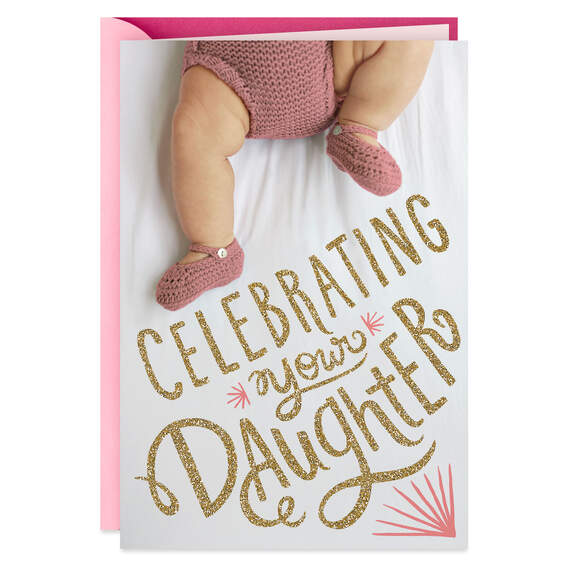 Celebrating Your Daughter New Baby Card, , large image number 1