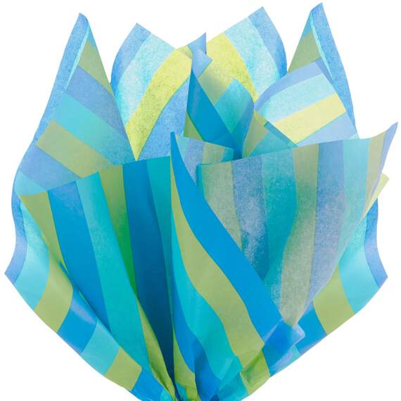 Horizontal Stripes Tissue Paper, 4 sheets, , large image number 2