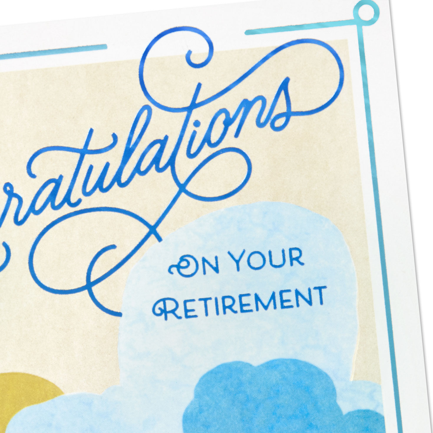 Sunny Clouds Congrats Retirement Card Card Front Detail image number 5