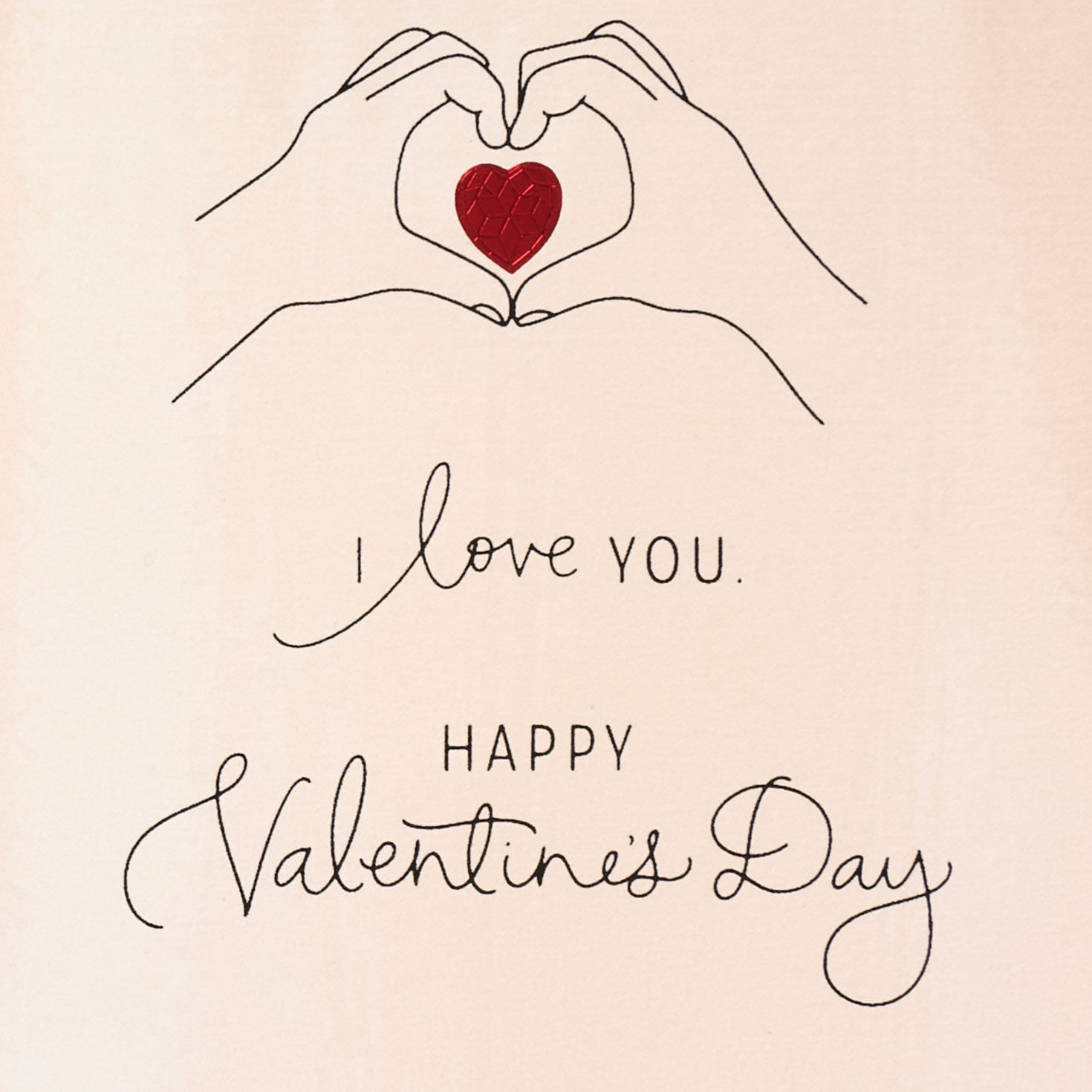 Heart Hands Romantic Valentine's Day Card Sentiment image number 2