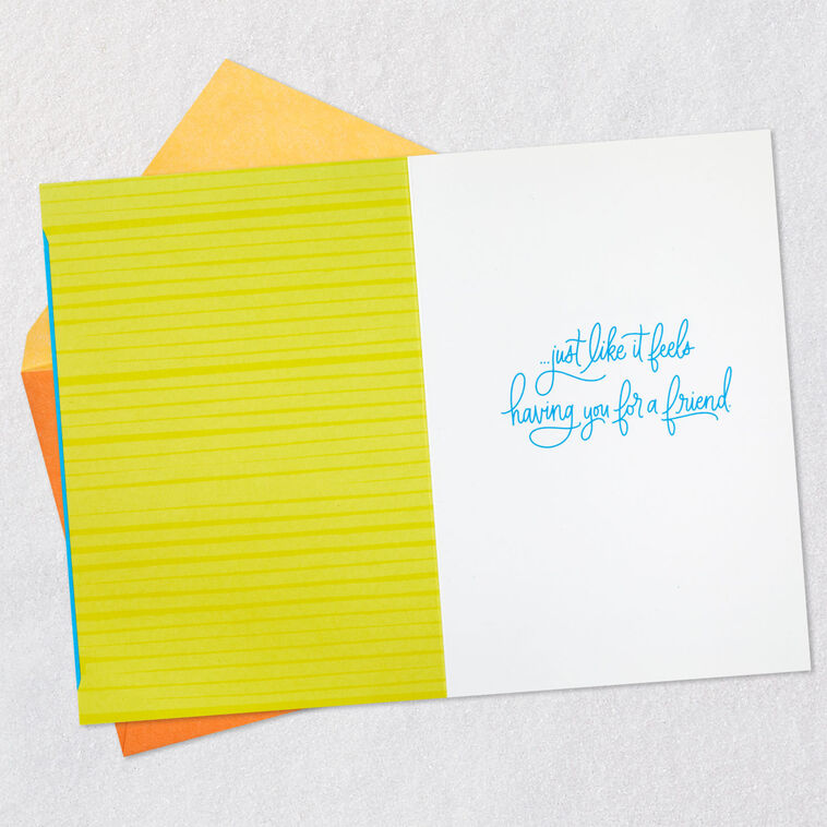 Hope You Feel Happy in Your Heart Birthday Card for Friend, , large image number 3