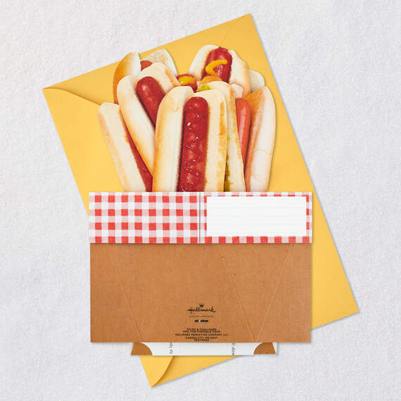 Hot Dogs Hope Today Is a Real Wiener Funny 3D Pop-Up Card, , large image number 6