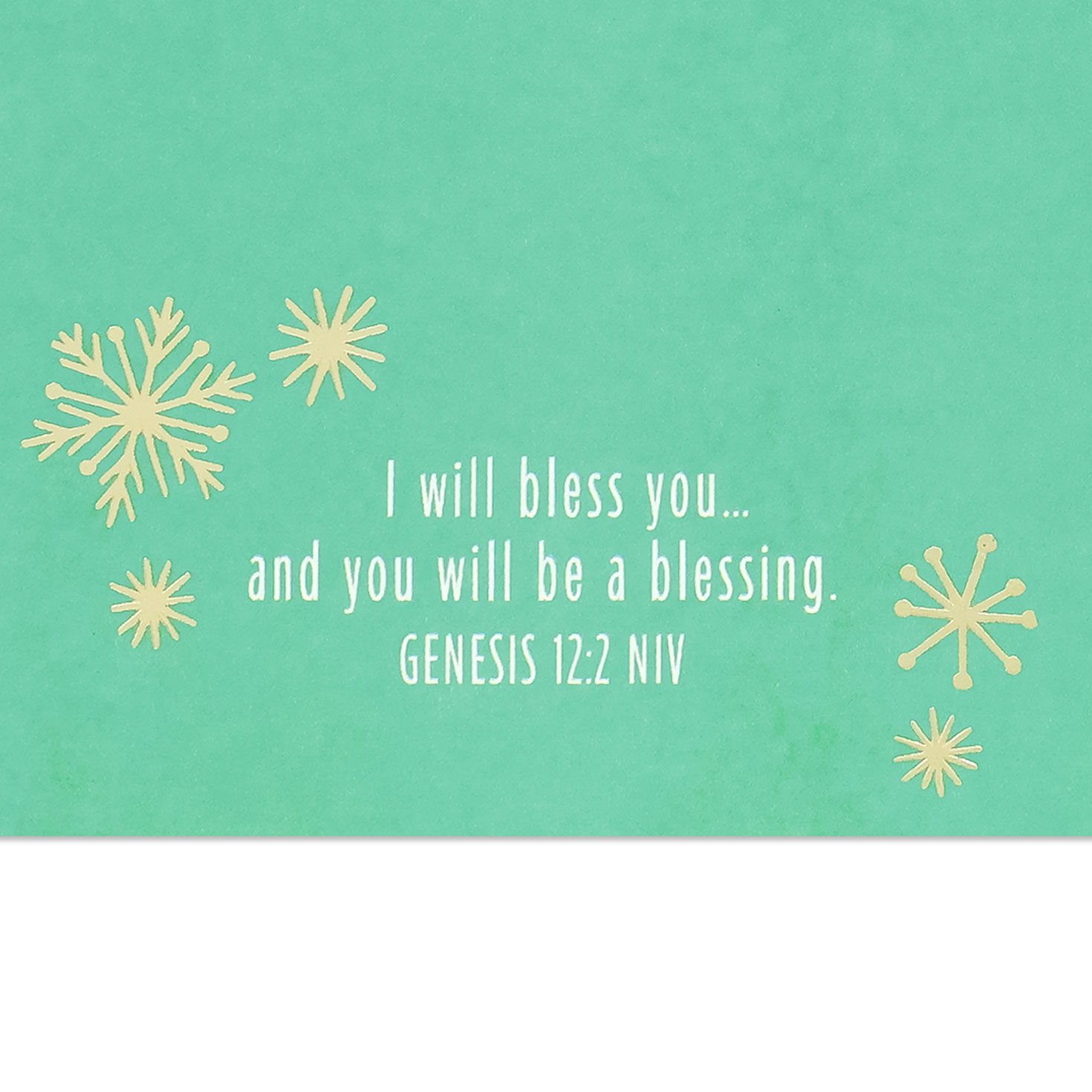 Mittens and Red Present Religious Christmas Card scripture image number 3