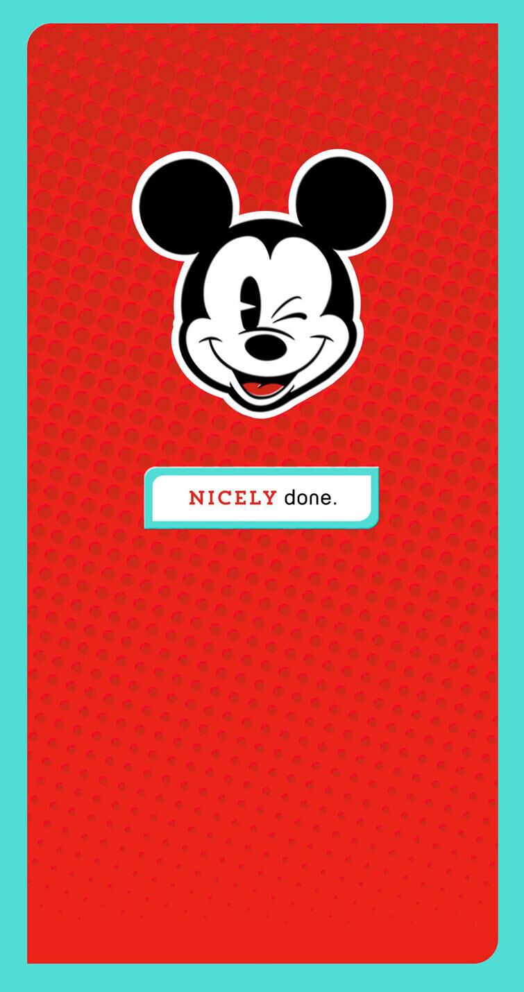Mickey Mouse Nicely Done Money Holder Congratulations Card
