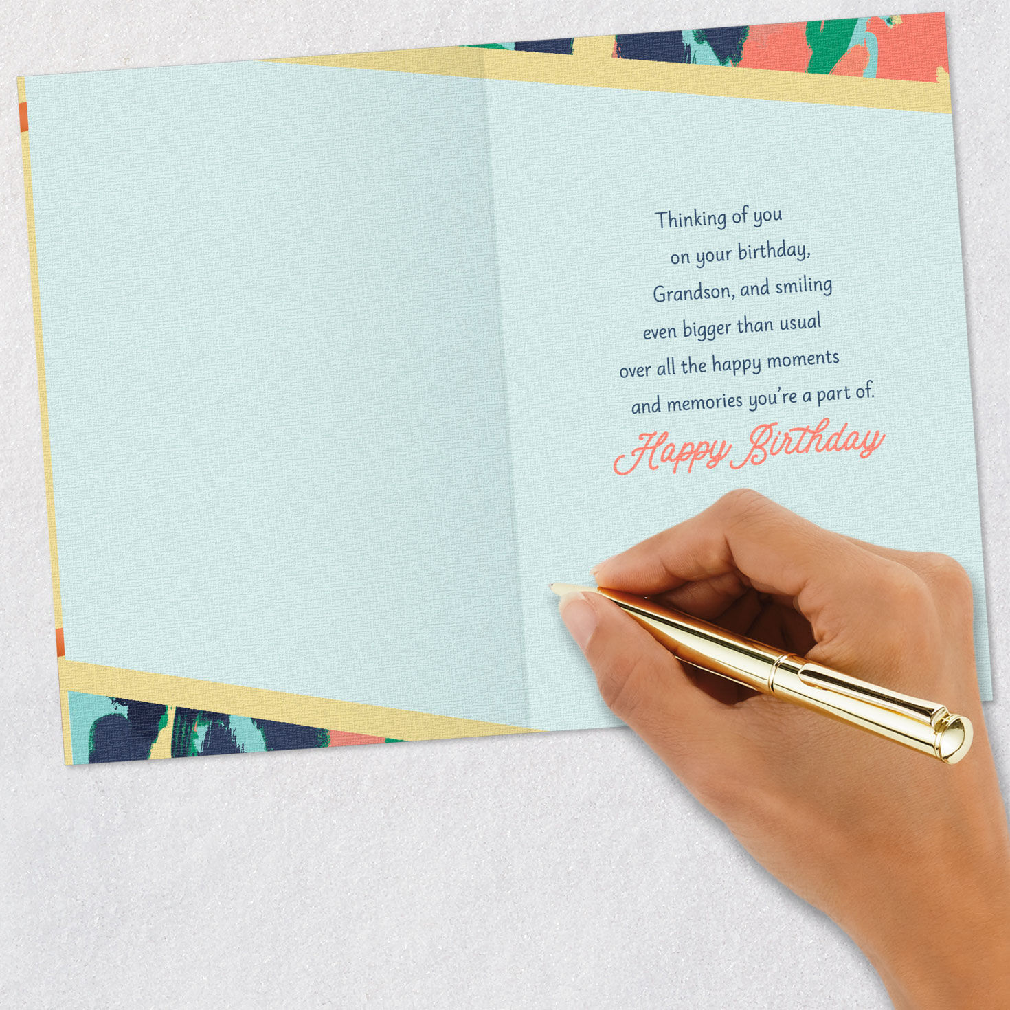 Thoughts of You Bring a Smile Birthday Card for Grandson for only USD 2.99 | Hallmark