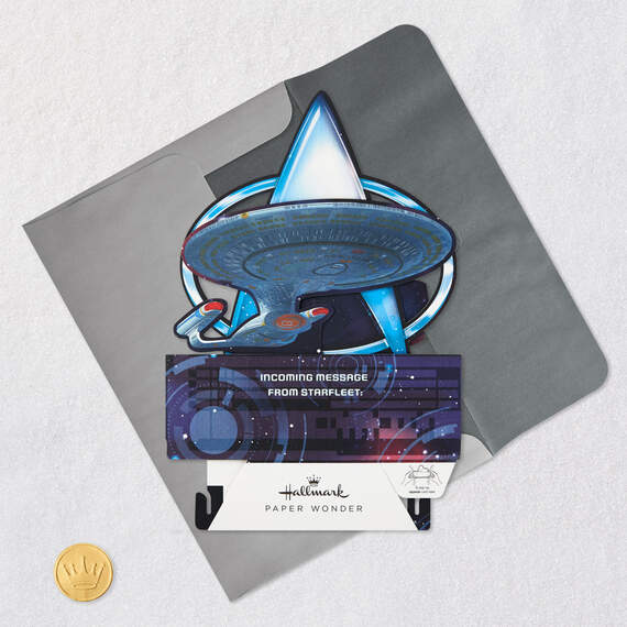 Star Trek™ Starfleet Incoming Message 3D Pop-Up Card, , large image number 6