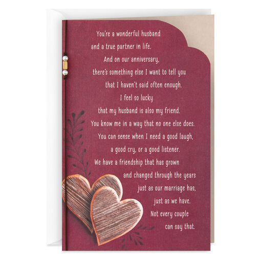 You're a True Partner in Life Anniversary Card for Husband, 