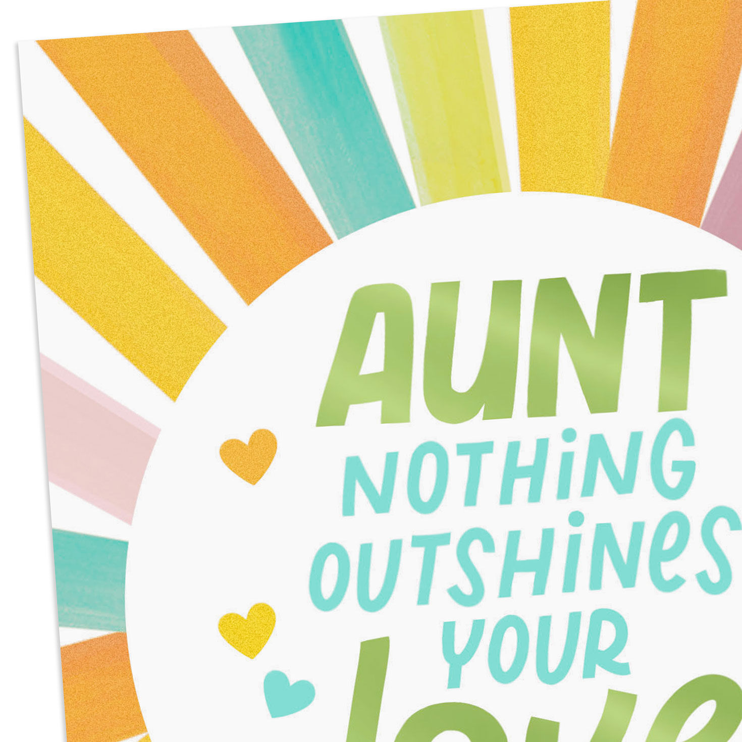 Colorful Sunrays Aunt Mother's Day Card Card Front Detail image number 4