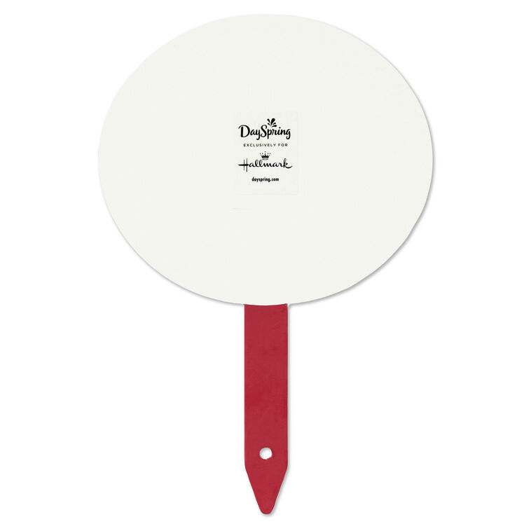 Oval Garden Stake With Faith Message back image number 2