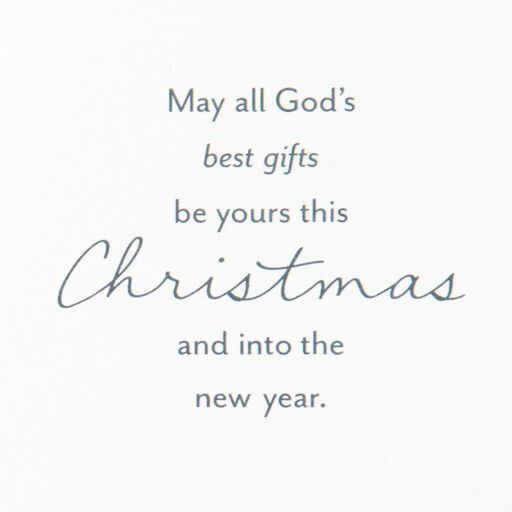 Peace, Joy and Love Religious Christmas Card, 