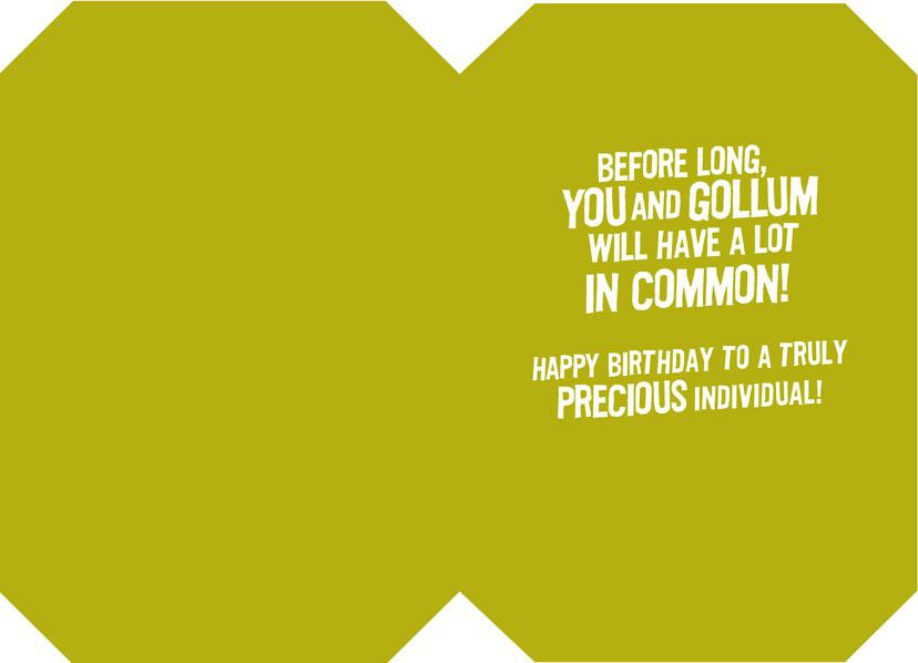 You and GOLLUM Birthday Card