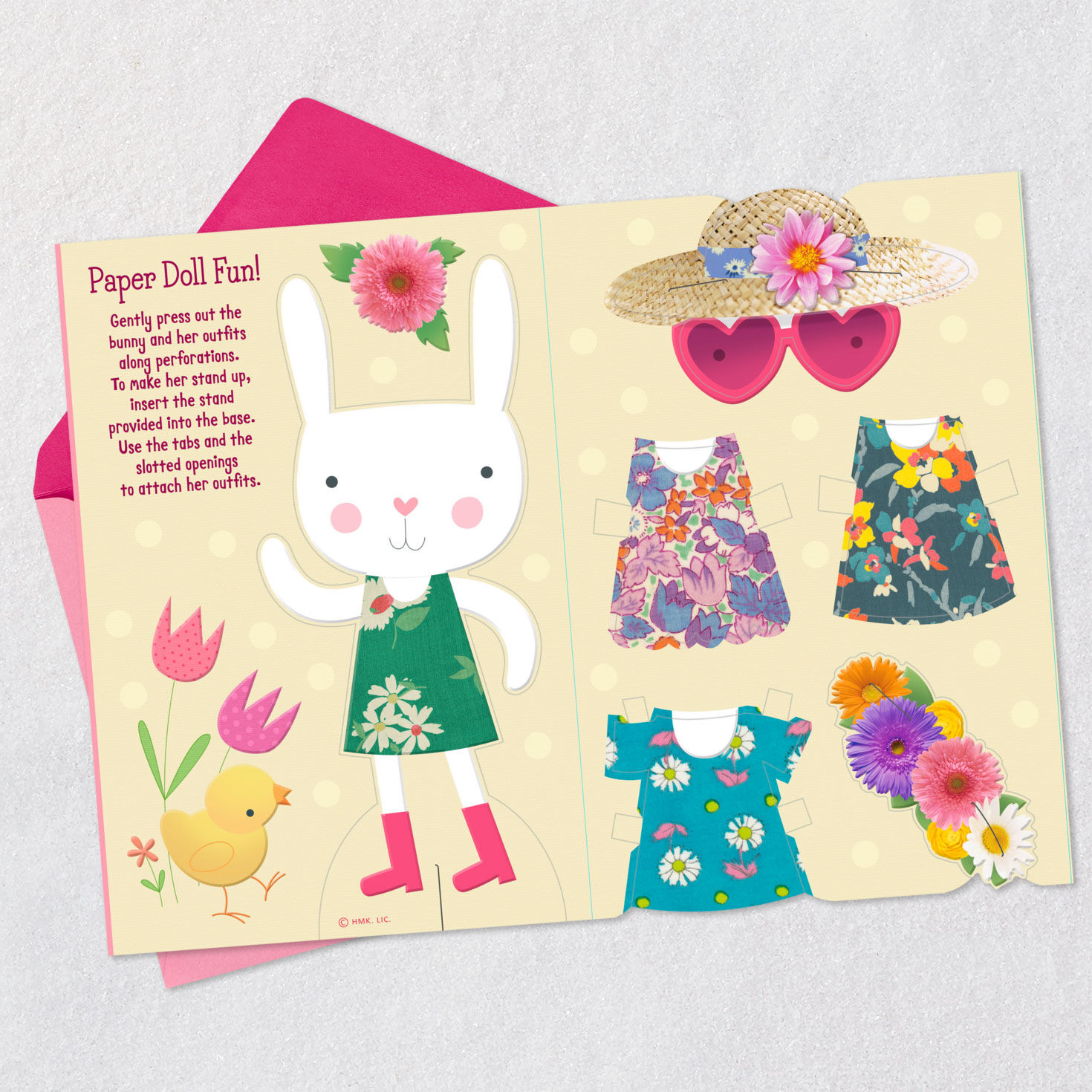 To a Cute, Cool Girl Easter Card for Kids With Paper Doll, , large image number 5