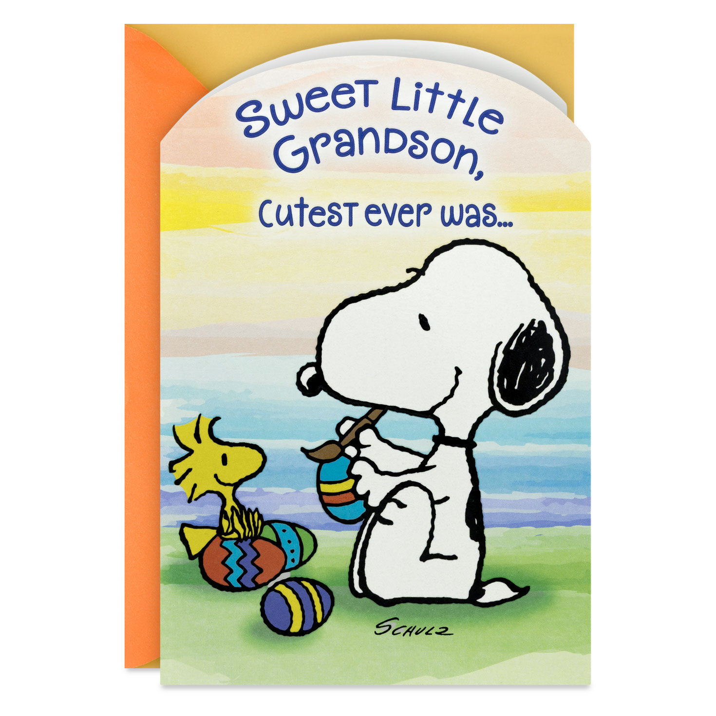 Peanuts® Snoopy Painting Eggs First Easter Card for Grandson