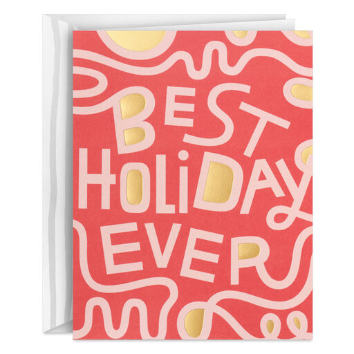 Red and Gold Best Holiday Ever Boxed Christmas Cards, Pack of 12, 