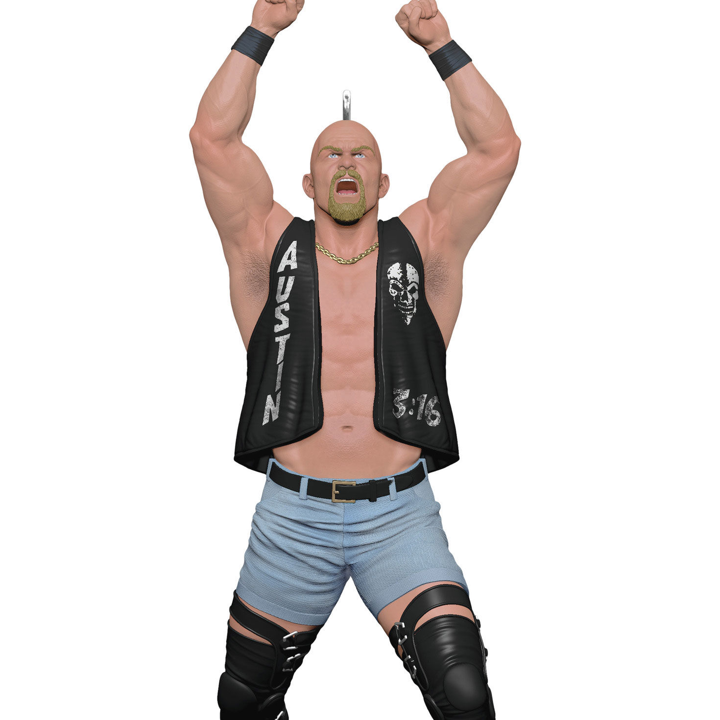 WWE Stone Cold Steve Austin Keepsake Ornament closeup view image number 5