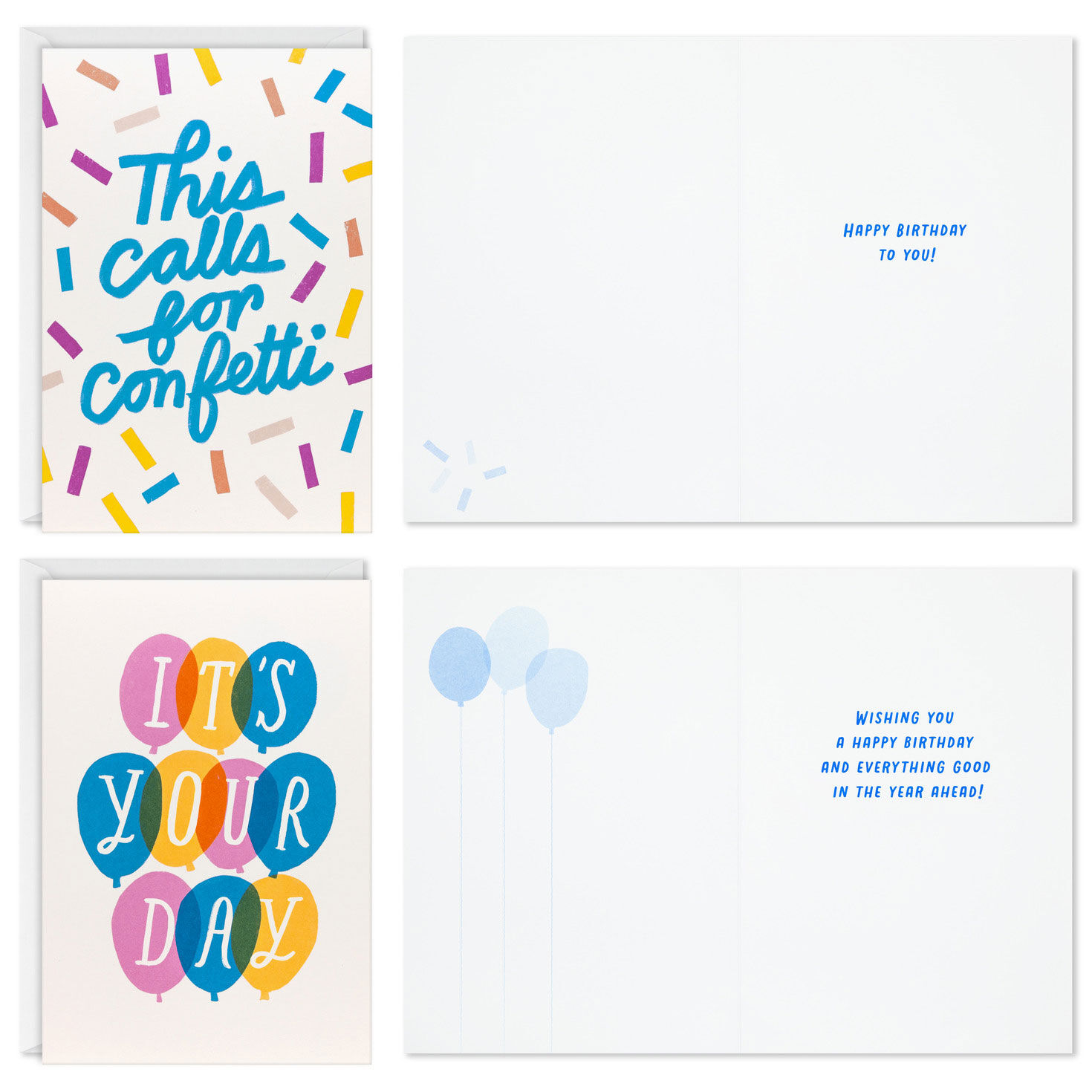 Pastel Confetti Birthday Card Assortment Card Front with Sentiment image number 3