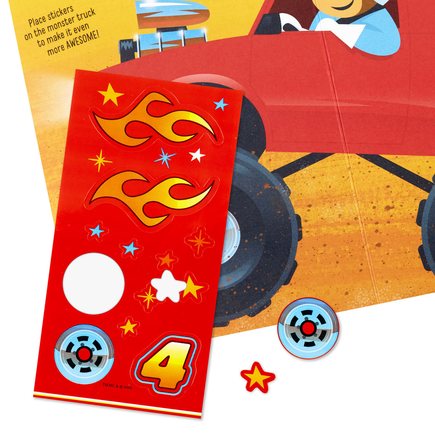 Monster Truck Fun 4th Birthday Card With Stickers for only USD 4.99 | Hallmark