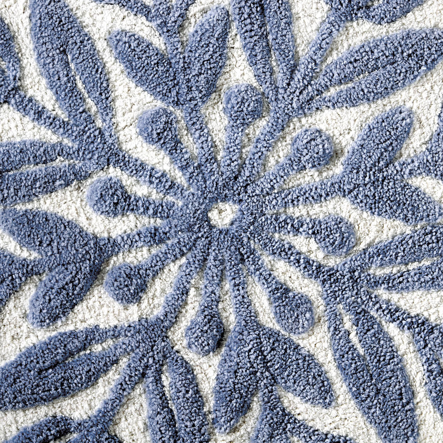 Hallmark Shaped Snowflake Tufted Bath Rug upclose view image number 3