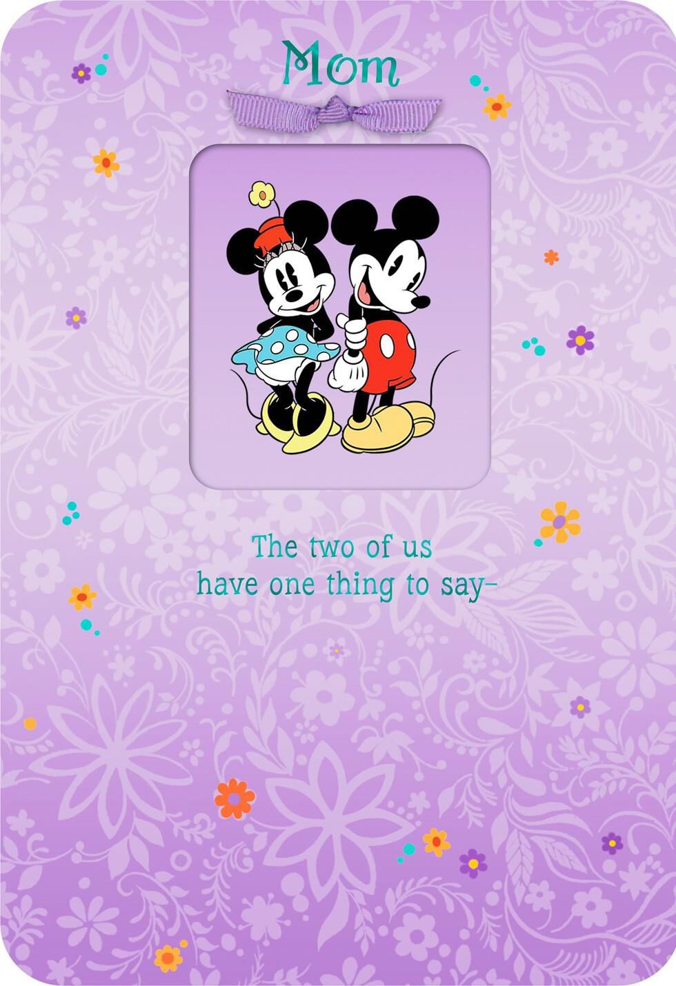 Mickey and Minnie We Love You, Mom Birthday Card