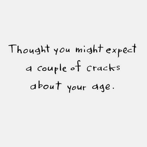 Couple of Cracks About Your Age Funny Birthday Card, 