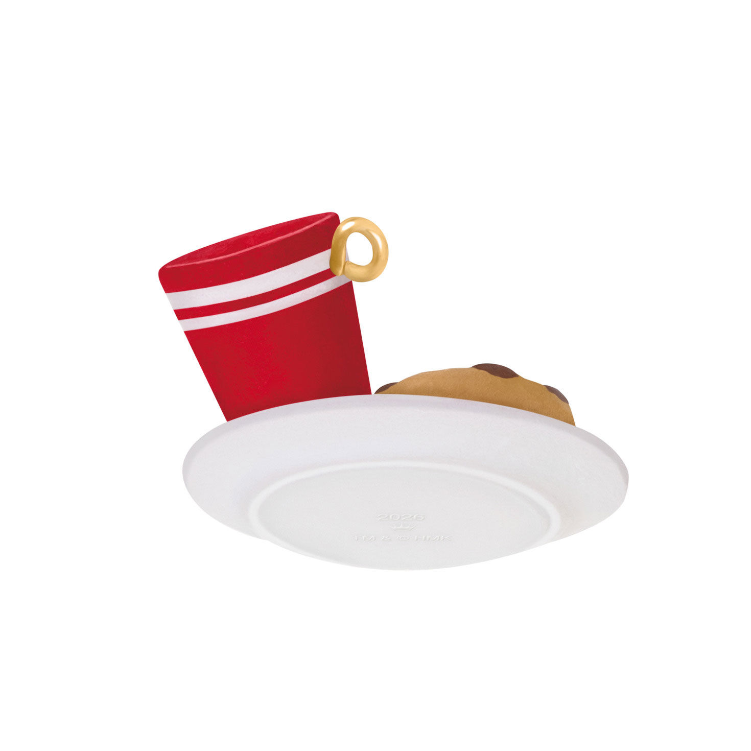 Milk Cookies on Plate Keepsake Ornament Back image number 6