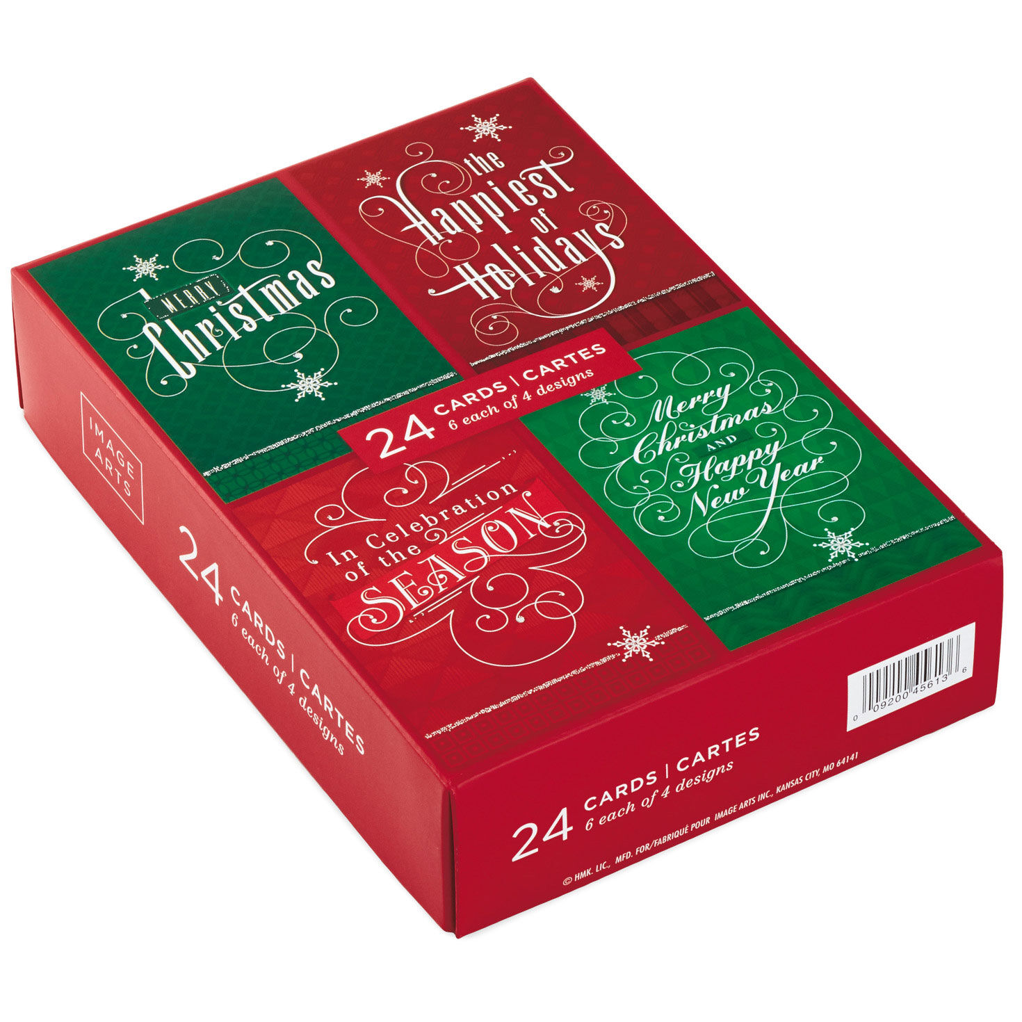 Red and Green Assorted Boxed Christmas Cards package front image number 2
