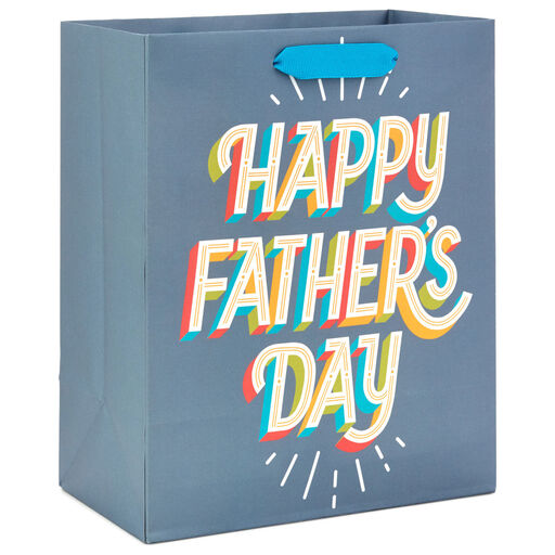 9.6" Shadow Lettering Medium Father's Day Gift Bag, 